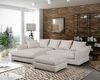 Ecksofa TIZIAN inkl. Polsterhocker in Stoff Salvador Beige Ottomane Links Bild 4