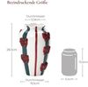 Hometopia Vase Keramik gestreift mit roten 3D-Schleifen, weiß/grün, Höhe 28 cm Bild 5