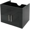 Waschbeckenunterschrank HWC-D16, Waschtischunterschrank Waschtisch Unterschrank Badmöbel, MVG hochglanz 60cm ~ schwarz Bild 2