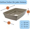 2er Set Katzenklo XXL Katzentoilette offen ohne Deckel Katzen Schalentoilette Klo Toilette Zubehör Doppelpack Sparpaket Katzentoiletten Bild 2