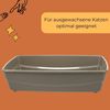 2er Set Katzenklo XXL Katzentoilette offen ohne Deckel Katzen Schalentoilette Klo Toilette Zubehör Doppelpack Sparpaket Katzentoiletten Bild 4