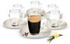 12tlg Espressotassen mit Porzellan Teller Kaffeegläser Mokkatassen Bild 4