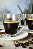 12tlg Espressotassen mit Porzellan Teller Kaffeegläser Mokkatassen Bild 3