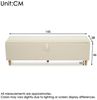 KLAM HOME Bettbank 145 x 38 cm Bettbank, Polsterbank mit Hydraulischem Stauraum (Bettbank mit Stauraum, Aufbewahrungsbox, Beiger Cord-Optik), Geeignet für Schlafzimmer, Wohnzimmer und Flur Bild 2