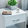 CASARIA® Nachttisch mit Schublade 50cm Weiß Bild 4
