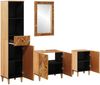 vidaXL Badezimmerschrank-Set mit Schubladen 4 pcs Massivholz Mango 3310179 Bild 2