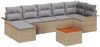 vidaXL Gartensofa-set mit Kissen 8 pcs Beige Poly-Rattan 3347357 Bild 2