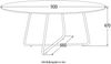 HOME DELUXE Couchtisch Oval NOVARIS - 110 x 66 cm Dark Oak Bild 5