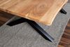 Couchtisch Baumkante 120x80 cm Akazie Naturfarben schwarz X-Gestell 83941417 Bild 4