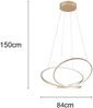 Große dimmbare LED Pendelleuchte DARVIN in Gold, Breite 84cm Bild 3