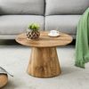 Couchtisch rund 60 x 60 x H 35 cm, MDF in Holzoptik, pflegeleicht und vielseitig einsetzbar Bild 2