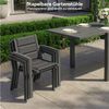 Furnicopia Garten-Essgruppe Gartenmöbel set gartenlounge set fur 4–8 Personen, (7-tlg), Ausziehbarer Gartentisch & Stühle, wetterfest & stabil Bild 3
