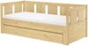 Ausziehbett Sofabett Kiefer massiv natur Zubehör wählbar V-60.78-09mit Rollrost. Matratze und Matratzenbox inkl. Bild 2