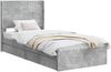 vidaXL Bettgestell mit Stauraum und Kopfteil Betongrau 75 x 190 cm 3414070 Bild 2
