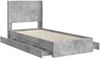 vidaXL Bettgestell mit Stauraum und Kopfteil Betongrau 75 x 190 cm 3414070 Bild 5