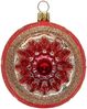 Reflexkugel Ø 8cm, Weihnachtsrot Eis, Spitzenbordüre - Schatzhauser Weihnachtsschmuck Bild 2