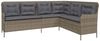 vidaXL Gartensofa in L-Form mit Kissen Grau Poly Rattan 369002 Bild 2