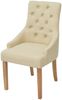 vidaXL Esszimmerstühle 2 Stk. Creme Stoff [243637] Bild 2