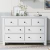 Sideboard Weiß mit mehreren Schubladen, moderne Anrichte mit großem Stauraum, Kippsicherung Bild 2
