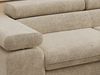 MKS Möbel 'Pablo L-Form' Ecksofa mit Schlaffunktion, verstellbare Kopfstützen, Beige, Schenille grob, ohne Topper, Rechts Bild 5