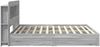 vidaXL Bettgestell mit Stauraum Grau Sonoma 200 x 200 cm Holzwerkstoff 3433692 Bild 5