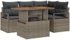 vidaXL Garten Essgruppe mit Kissen 5 pcs Grau und Braun 3349705 Bild 2