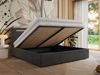 Polsterbett GOLD 5 CLASSIC 160 x 200 cm mit LED-Beleuchtung & Bettkasten, Doppelbett inkl. Lattenrost, Metall-Lift-System & Stauraum, Pocket Matratze - Dunkelgrau Velvet - VIRE LUX Bild 3
