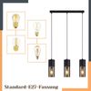 ZMH Esstisch-Pendelleuchte E27 - Moderne LED-Pendelleuchte mit 3 verstellbaren Glühbirnen Bild 5