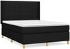 vidaXL Boxspringbett mit Matratze Schwarz 140x200 cm Stoff 3132155 Bild 2