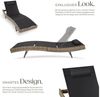 tectake Gartenliege Rattan Sonnenliege, abnehmbares Kopfkissen, 69 x 211 x 41 - 94 cm, Balkonliege Moana, 1 St, für Außen in Natur, widerstandsfähig und UV-beständig, luftdurchlässig, verstellbar Bild 3