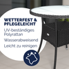 CASARIA® Polyrattan Balkontisch Beistelltisch Rund Ø 80cm Schwarz Bild 2