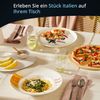 KHG 6er Set Pastateller, extra groß mit 30cm Durchmesser in Nudelsorten Print, perfekt für Gastro und Zuhause, hochwertiges Porzellan, Suppenteller, Salatteller, Spülmaschinengeeignet Bild 2