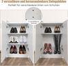 KOMFOTTEU Schuhschrank Schuhregal mit 2 verstellbare Einlegeböden & 4 offene Regale Bild 4