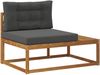 vidaXL Outdoor-Sofagarnitur mit Kissen Natur und Anthrazit 3368130 Bild 4