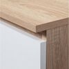 Home Collective Kommode mit drei Schubladen, 57 cm hoch und 60 cm breit, Wohnzimmer, Schlafzimmer, Flur, Sideboard, Highboard, viel Stauraum, sonoma weiß Bild 2