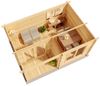 Alpholz Gartenhaus Orkus Petite Gartenhaus aus Holz in Pinie Holzhaus mit 44 mm Wandstärke inklusive Terrasse Blockbohlenhaus mit Montagematerial Bild 3