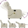 vidaXL Massagesessel Creme Kunstleder 374191 Bild 5