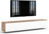 AX LIVING Barvo 2x100 TV Kommode Lowboard Braun/Weiß Hochglanz Hängend Bild 3