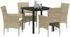 vidaXL Garten Essgruppe mit Kissen 5 pcs Beige Poly-Rattan 3379738 Bild 3