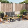 vidaXL 4-tlg. Garten-Lounge-Set mit Kissen Schwarz Poly Rattan 365858 Bild 3