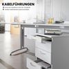 bümö Schreibtisch groß, Serie 180x100 cm, Tischplatte aus Holz in weiß, Gestell aus Metall in Silber - PC Tisch, großer Computertisch für's Büro, Office Bürotisch, BS-18-W Bild 5
