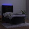 vidaXL Boxspringbett mit Matratze & LED Schwarz 90x190 cm Samt 3139597 Bild 3