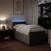 vidaXL Boxspringbett mit Matratze Taupe 90x200 cm Stoff 3288075 Bild 5