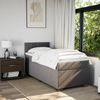vidaXL Boxspringbett mit Matratze Taupe 90x200 cm Stoff 3288075 Bild 4