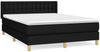 vidaXL Boxspringbett mit Matratze Schwarz 140x200 cm Stoff 3130595 Bild 2