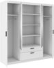 Kleiderschrank Elena 4D mit Spiegel (Farbe: Eiche Sonoma, ohne Schrankaufsatz) Bild 3