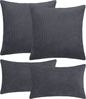 Selfitex Dekokissen 4er Set Cord Kissen inkl. Füllkissen, 2x 50x50 & 2x 30x50, robuster Bezug mit satten Farben, weiches Füllkissen Bild 2