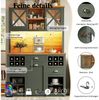 i@home Hochschrank Küchenschränke mit Glastüren und LED-Beleuchtung, Weinregal, Verstellbare Regalböden Bild 4