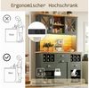 i@home Hochschrank Küchenschränke mit Glastüren und LED-Beleuchtung, Weinregal, Verstellbare Regalböden Bild 3