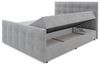 Boxspringbett Schlafzimmerbett MAURO 120x200cm Kunstleder Weiss inkl. Bettkasten Bild 2